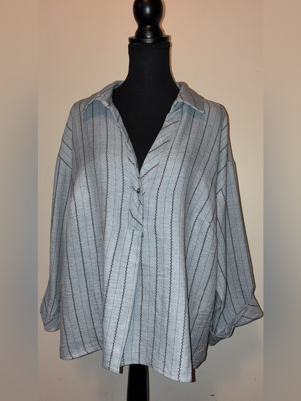 Light Blue Striped Women’s Shirt
